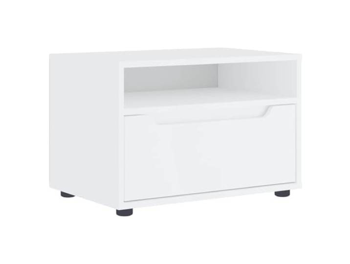 GHVBNMF TV-Schrank VISNES Weiß 60x40x38 cm Holzwerkstoff TV-Board Wandmontierbares TV-Lowboard in Weiß für Wohn- und Schlafzimmer mit 1 Schublade und 1 Fach für mehr Ordnung.