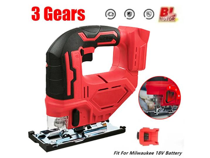 Scie sauteuse électrique pour batterie Milwaukee 18 V 2700 tr/min vitesse variable 3 positions réglage orbital outil de scie sauteuse sans fil (sans batterie)