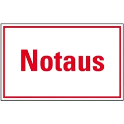 Schild I Hinweisschild Notaus, Kunststoff, 300x200mm