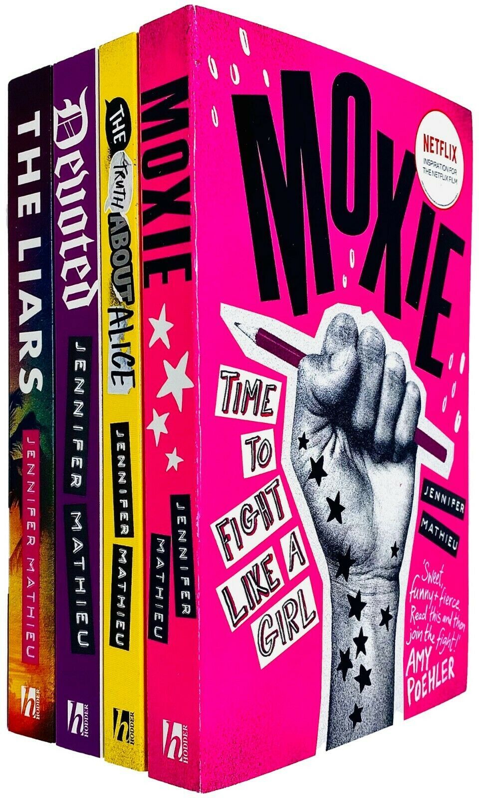 HODDER PUBLISHING Jennifer Mathieu 4 Books Collection Set (Moxie, The Truth About Alice, Devoted & Liars)