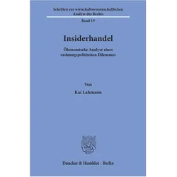 Insiderhandel., Fachbücher von Kai Lahmann