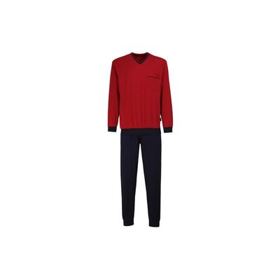 Schlafanzug GÖTZBURG "Pyjama", Herren, Gr. 4XL, rot (chili pepper), Obermaterial: 100% Baumwolle CO., Homewear-Sets Schlafanzug