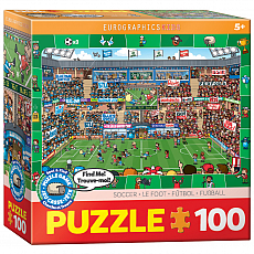 eurographics Puzzle - Fußball - Spot and Find - 100 Teile 301232
