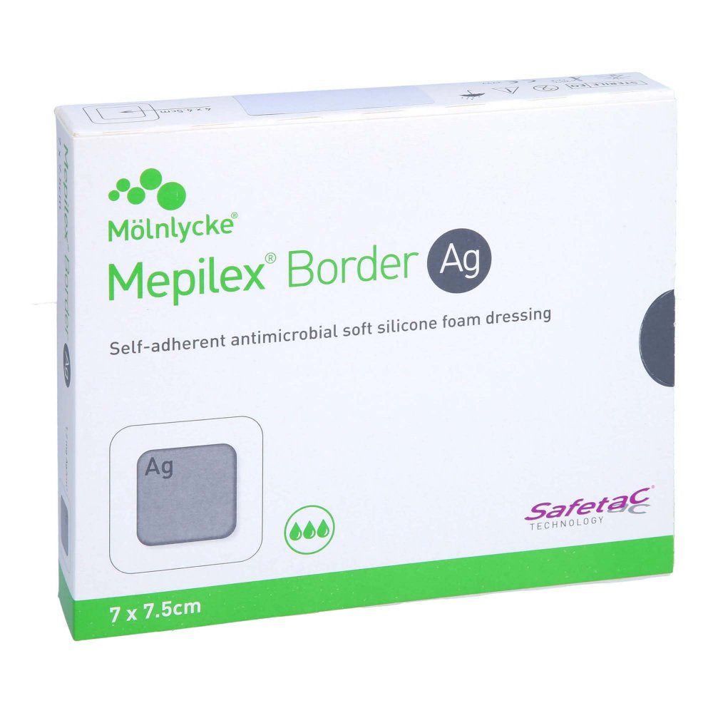 1001 Artikel Medical GmbH Mepilex Border Ag Verband 7x7,5cm 09330621