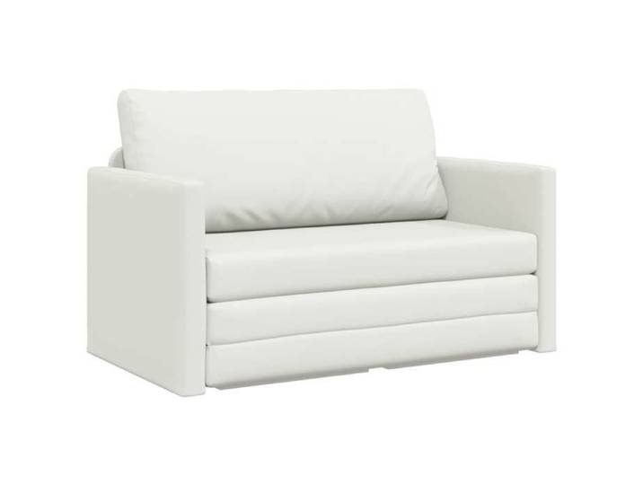 CANAPE CONVERTIBLE-SOFA SALON - Canapé-lit - Design ergonomique - Blanc 124x71x78cm Simili cuir @2878540
