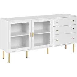 SIDEBOARD mit Glastüren 160 cm Weiß Milora