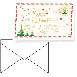 Böttcher-AG Weihnachtskarte 22sk5432, 115 x 170mm, Klappkarte mit Goldfolie & Umschlag, 1 Stück