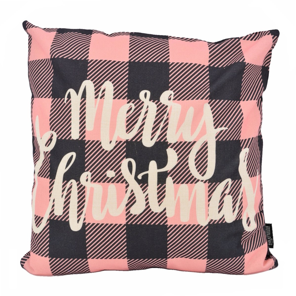 Sierkussen Merry Christmas Pink #1 - 45 x 45 cm - Polyester