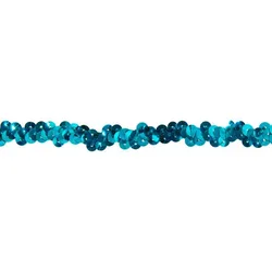 Elastik-Paillettenband, türkis, Breite: 10 mm, Länge: 3 m