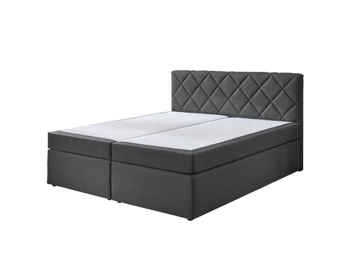Boxspringbett - anthrazit - Universalhärtegrad - 180x200 cm
