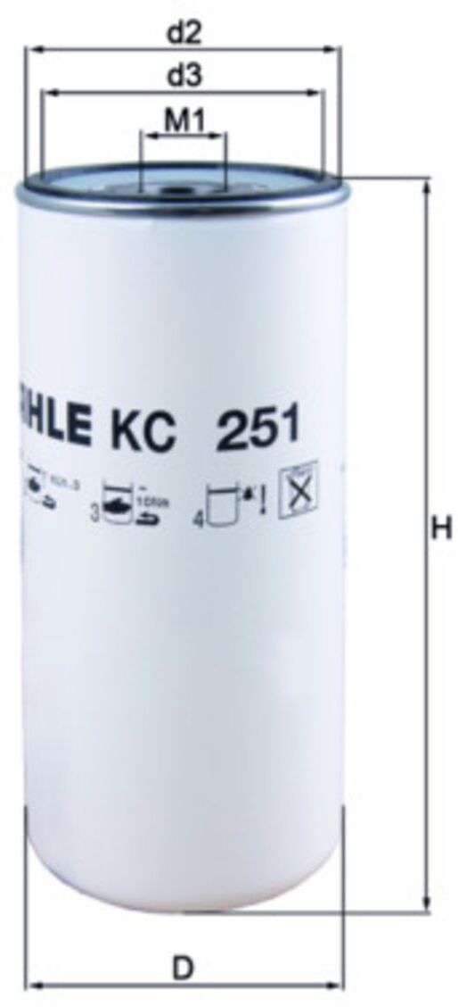 Kraftstofffilter MAHLE KC 251