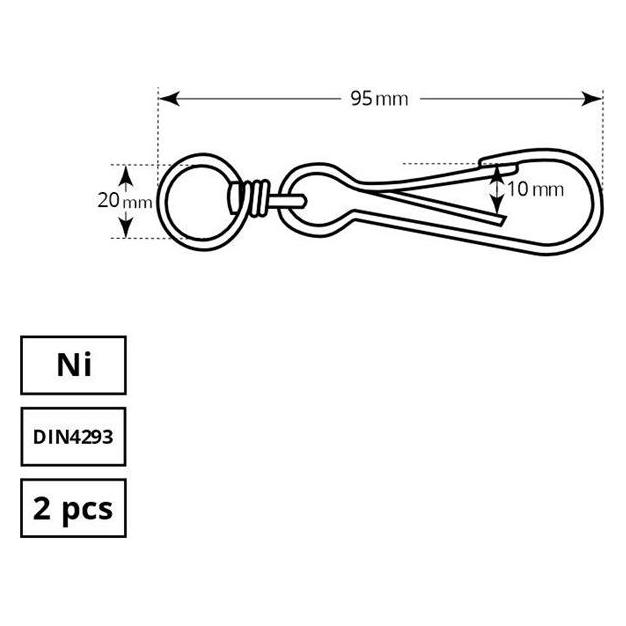 Vagner SDH CLASP 60 MM DIN4296 NICKEL 2DD (33035695)