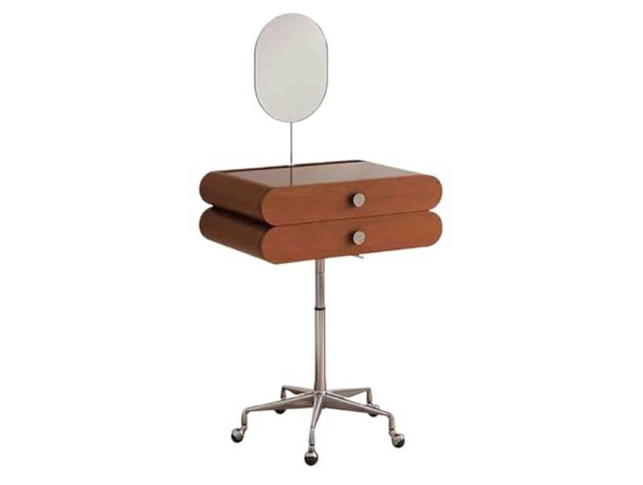 LIBANGRONG-888 Schminktisch Beweglicher Schminktisch Retro Kleiner mit Spiegel Vanity Table Set(Bruin)