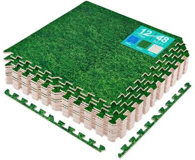 Sorbus Interlocking Foam Floor Tiles Mats with Borders
