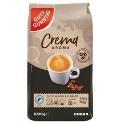 Gut & Günstig Kaffee Kaffeebohnen »Caffè Crema« 1kg braun