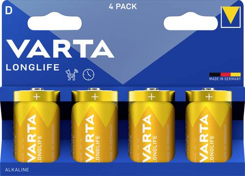 Varta Longlife D Blister 4 Mono (D)-Batterie Alkali-Mangan 1.5V 4St.