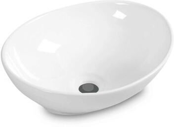 Costway Oval Bathroom Basin Ceramic Vessel Sink