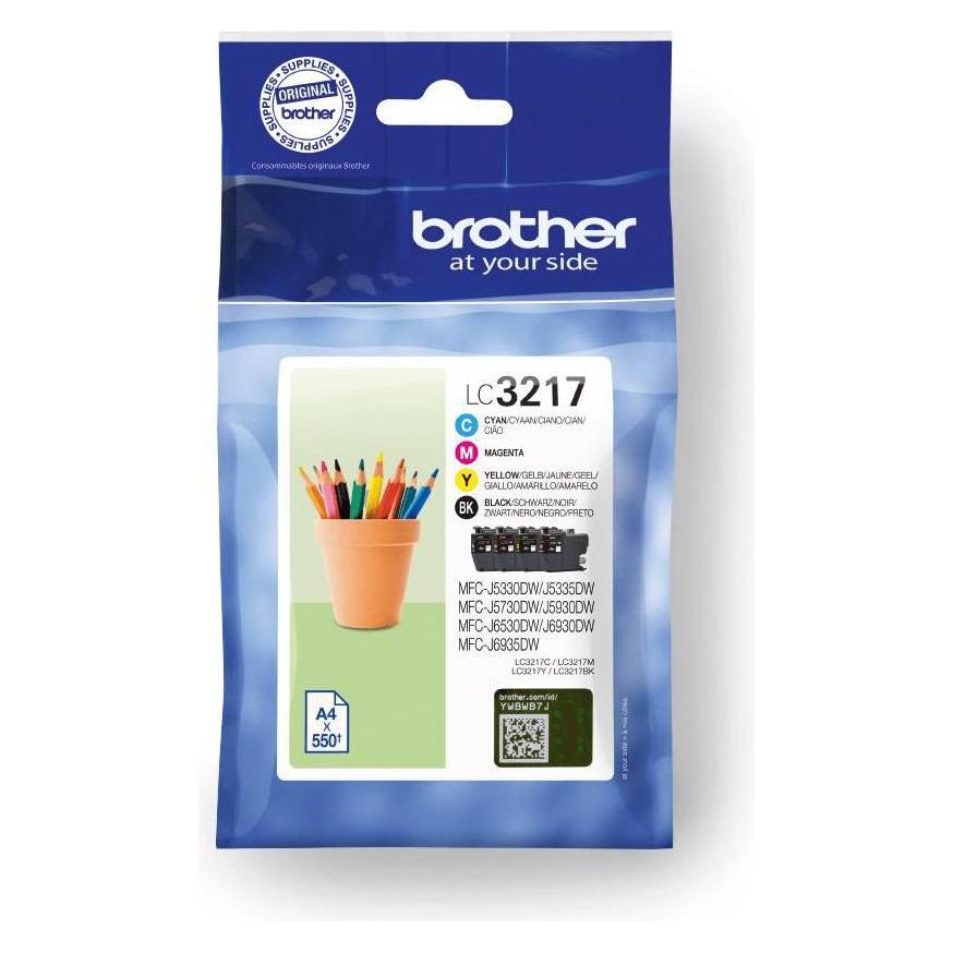 Brother Ink Cartridge 4 Pc(S) (LC-3217VAL)