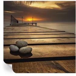 FOTOTAPETE 250x250 cm - Sonnenuntergang