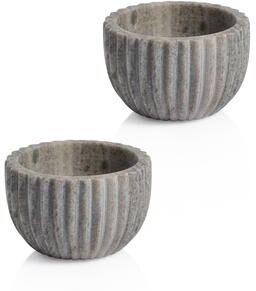 Zodax Mulhouse Ribbed Marble Bowls, Set of 2