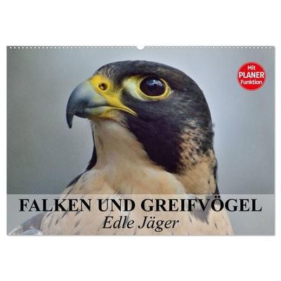 Falken und Greifvögel - Edle Jäger (Wandkalender 2027 DIN A2 quer), CALVENDO Monatskalender