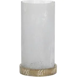 Chic Antique Windlicht mit Mangoholz, H22/D12 cm