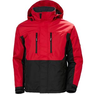 Helly-Hansen Arbeitsjacke Berg, 76201, Winterjacke, rot-schwarz, winddicht, Größe XXL
