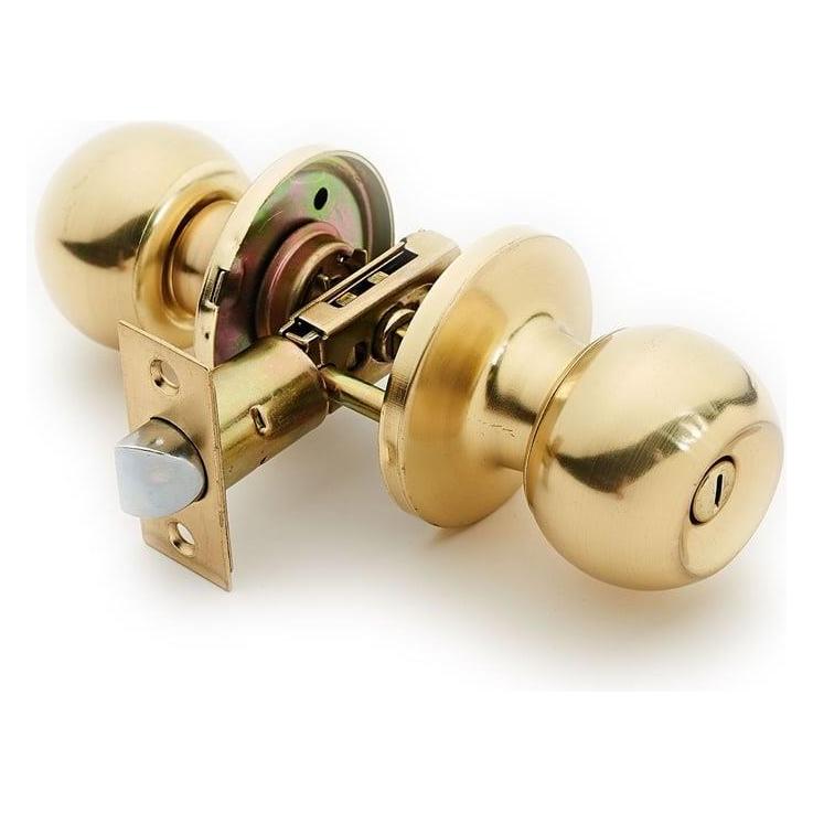 Okko Door Knob Lock 607 Sb Wc Mat Brass (36517932)