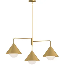 Elstead Lighting Remyck Kronleuchter 3-flammig Gold – Alora Mood Hängeleuchte