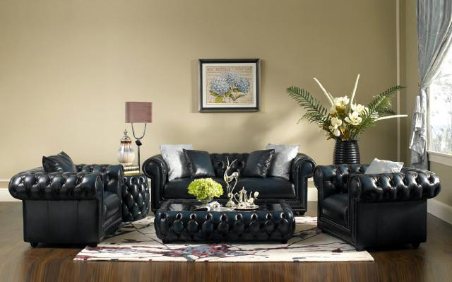 Chesterfield Designer Sofagarnituur 3+1+1 Sitzer Couch Polster A5
