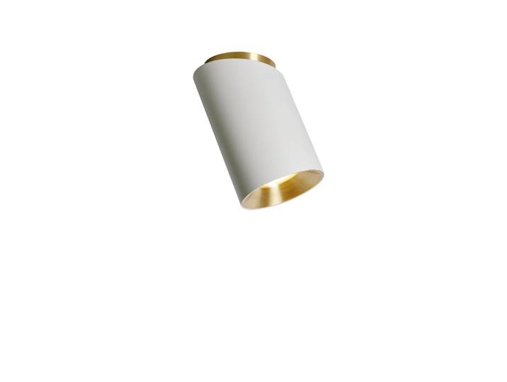 DCW éditions - Plafonnier Tobo - Blanc - Laiton - Designer DCW éditions
