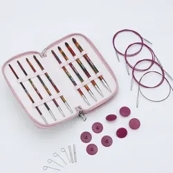 KnitPro Tunesisches Häkelnadel-Set "Symfonie", Birkenholz, Stärken: 3,5–8