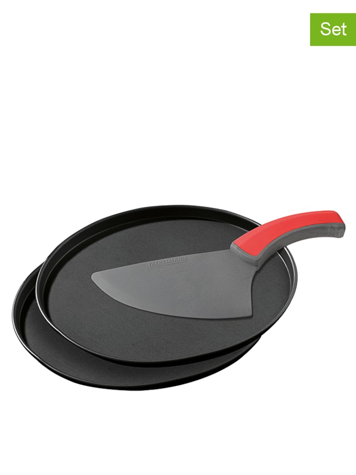 Zenker 3tlg. Pizza-Backset "Special Countries" in Anthrazit/ Rot - onesize
