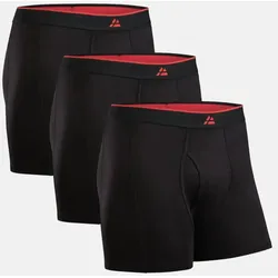 BAMBOO EINGRIFF TRUNKS - 3-Pack - Schwarz/Rot - L