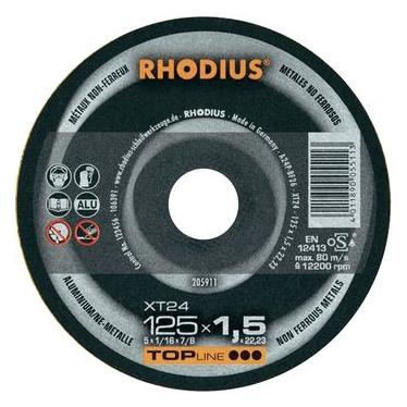Rhodius 205913 TOPline XT24 Extradünne Trennscheibe 180 x 1,5 x 22,23 mm (35419831)