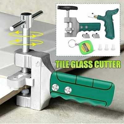 Werkzeugsatz für Glasfliesenschneider, handgeführtes Diamant-Glasschneidemesser für dicke Glaskeramikfliesen, tragbarer manueller Fliesenschneider, DIY-Handwerksschneidwerkzeug