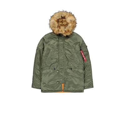 Winterjacke ALPHA INDUSTRIES "N-3B VF 59", Herren, Gr. XXL, grün (sage, grün), Obermaterial: 100% Nylon. Futter: 100% Nylon. Füllung: 100% Polyester, Jacken Winterjacke