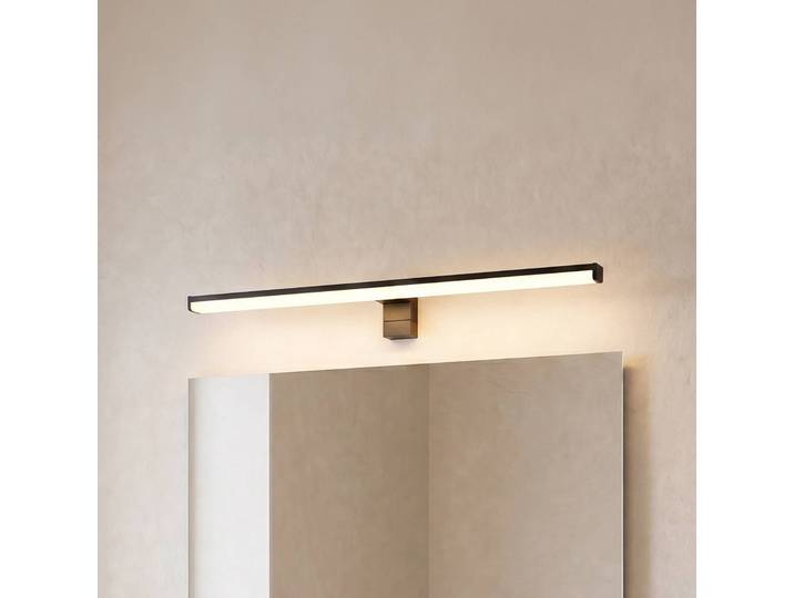 Trio Lighting Wandleuchte Lino, schwarz, für Badezimmer, Aluminium, Modern
