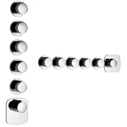 Gessi Anello, Fertigmontageset mit 5 separaten Wegen, 43240713, Farbe: Messing Antik