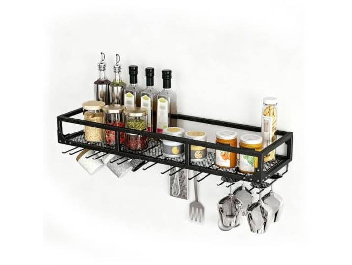Moderne Bar Wand Weinregale für Weinflaschen Glashalter Hängendes Weinwandregal für das Wohnzimmer für verschiedene Szenen, Eisen(80*25*14cm)