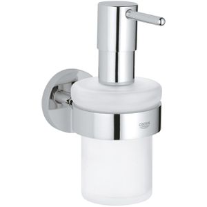 GROHE Seifenspender Essentials, 40448001, zur Wandmontage, satiniertes Glas, 160ml
