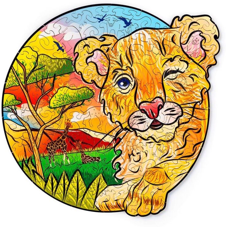 Puzzle en bois Petit Lion 112 pcs - Wood Trick