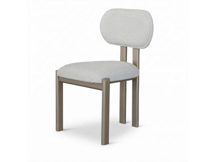 JVmoebel Esszimmerstuhl 1X Stuhl Weiß Braun Moderner Stil Komfortabel Minimalistisch Schlicht, Made in Europa