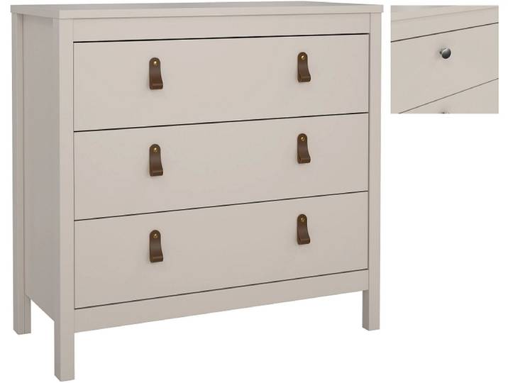 Kommode MADRID 3 Schubladen 38.4x82.3x79.7cm kaschmir matt
