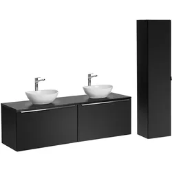 BADMÖBEL 160cm Éros 2er-Set Schwarz