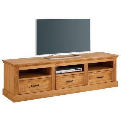 Lowboard OTTO HOME "Selma", beige (natur gebeizt, gewachst), B:170cm H:50cm T:50cm, Sideboards, Lowboard, TV-Kommode, Breite 170 cm, 3 Schubkästen