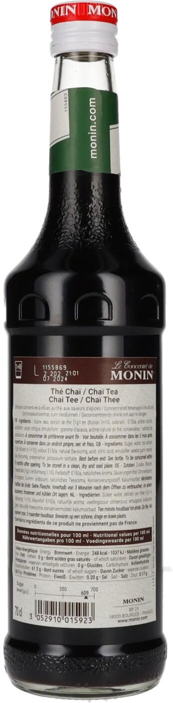 Le Conentré de Monin CHAI TEE 0,7l