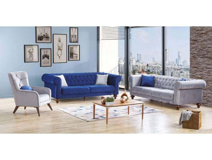 Xlmoebel Polstergarnitur Luxuriöses Sofa aus europäischer Fertigung für stilvolles Wohnen, (3+3+1 Sitzer Set, 3-tlg., 3+3+1 Sitzer Set), Hergestellt in Europa