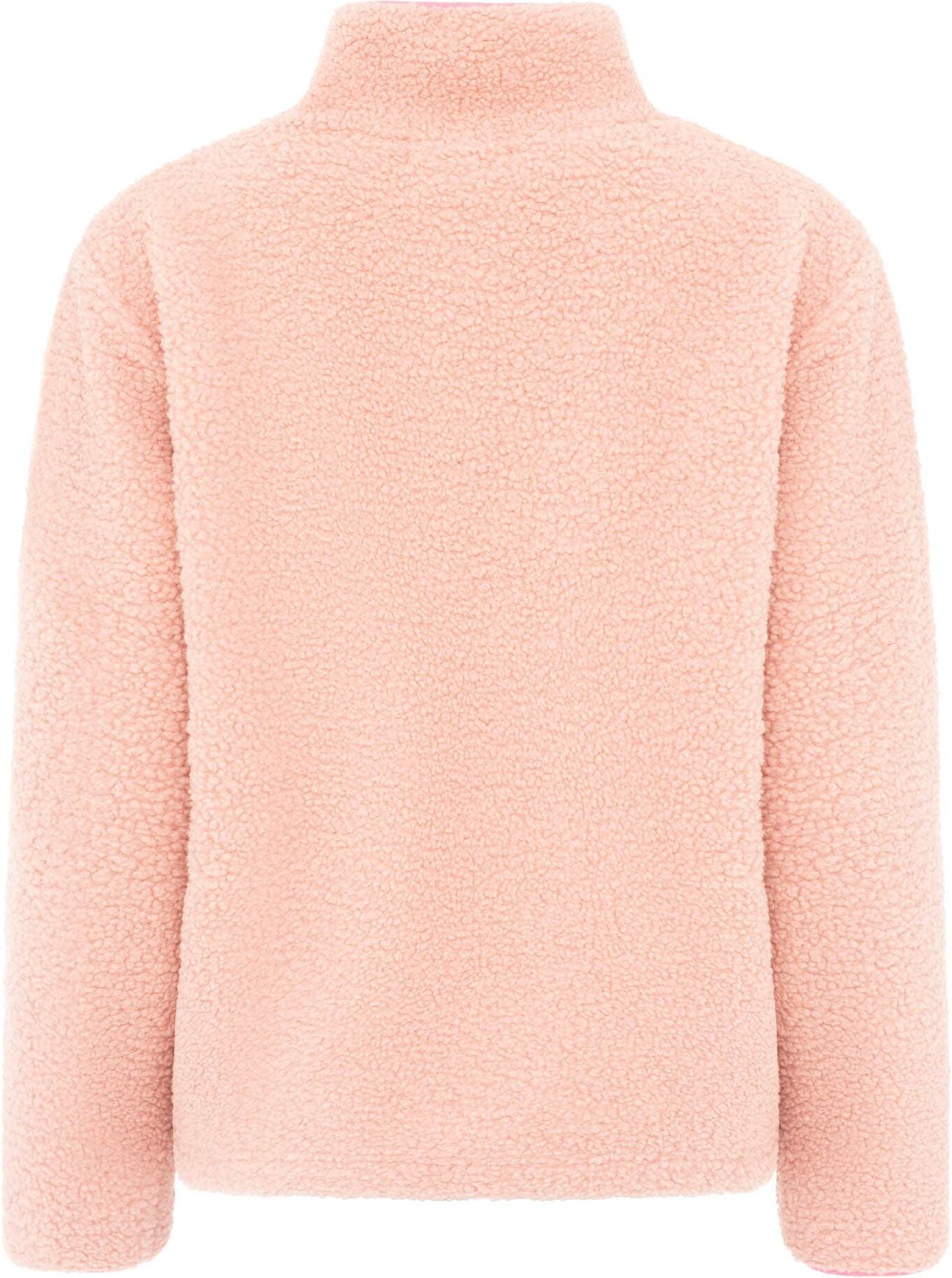Troyer ZWILLINGSHERZ "Leo Patch", Damen, Gr. S, rosa (altrosa), Obermaterial: 100% Polyester, Pullover Troyer, Stehkragen und Zipper, Leo-Herz-Patch, Stehkragen