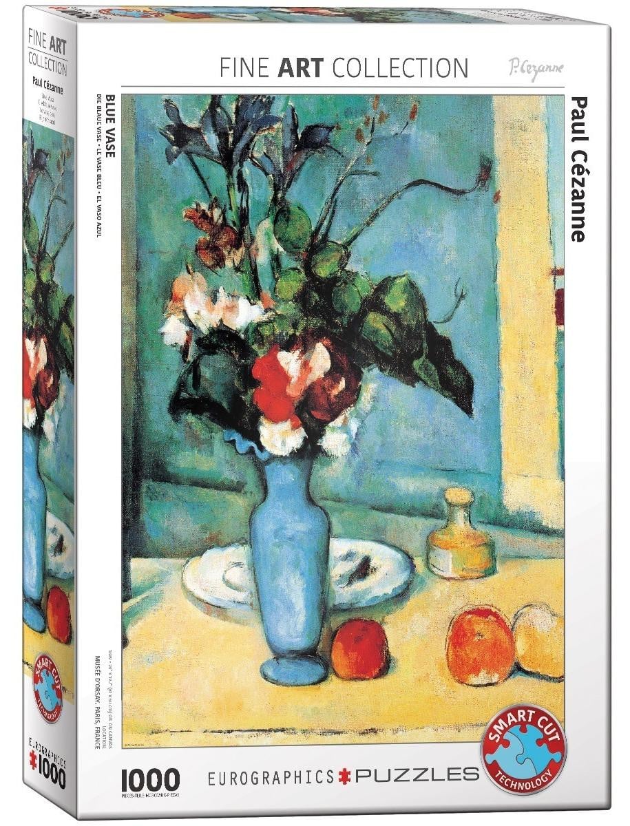 Eurographics Puzzel van 1000 stukjes - Cézanne Vaas met blauwe bloemen